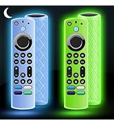 OneBom (2Pcs) Silicone Remote Cover Glow in The Dark for Firetv 4K Max (2nd)/Insignia/Pioneer/Omn...