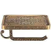 Antique European Vintage Brass Toilet Bathroom Paper Holder Phone Shelf Wall Mounted(02)