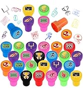 Hxezoc 24 Pieces Football Party Print Stamp, Mini Footbal Stamps Colorful Self Inking Party Favor...