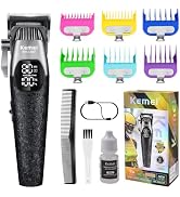 KEMEI 1387 Cordless Hair Clippers for Men Barber Clippers for Hair Cutting | Professional 2000 mA...