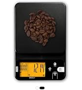 Polit Brewly Digital Coffee Scale with Timer|6.6lb/3000g Espresso Scale 0.1g/0.005oz Triple-Range...