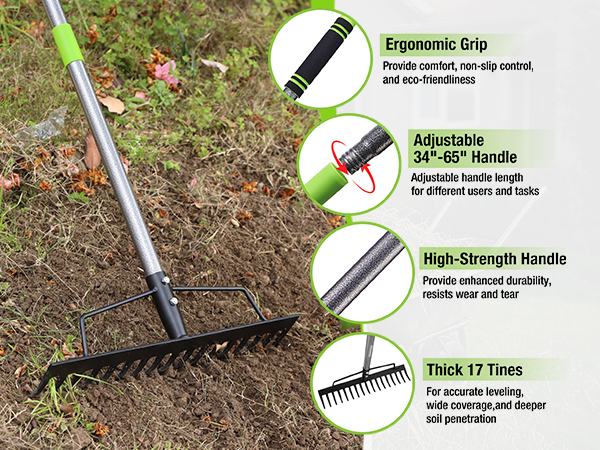 Heavy Duty Garden Rake