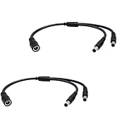 IMIYORE DC Power Splitter 5.5mmx2.5mm 1 Female to 2 Male 12 Volt Power Splitter for LED Strip Lig...