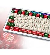 JMTCtech Custom Christmas Colored Keycaps, 137 PBT High Contrast Print Standard Profile Keycaps, ...