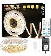 PAUTIX COB LED Strip Light 2520LEDs,Super Bright High Lumen 4000K Natural White 16.4ft,Dimmable 2...