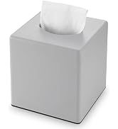 Y-in Hand Tissue Box Cover, Square Facial Tissue Holder Storage for Bathroom Vanity, Countertops,...