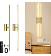Danhh 2 Pack Wall Sconces Battery Operated, Wall Sconces 3000K-6000K Dimmable Rechargeable Wall S...