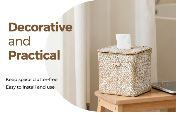 farmhouse style tissue box decorative & practical