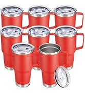 Cool Yoleb 30 oz Tumbler with Handle and Lid, Stainless Steel Tumblers Bulk Double Wall Vacuum In...