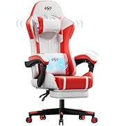 HLDIRECT Gaming Chair, Ergonomic Video Game Seat with 360° Swivel & Lumbar Massage, Computer Chai...