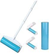 Large Reusable Lint Rollers, Washable Lint Roller 8 inches Cat Dog Pet Hair Remover with 3 Extend...
