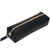 ECHSRT Small Pencil Pouch-Full-Grain Leather Pencil Case for Men- Vintage Genuine Leather Pouch f...