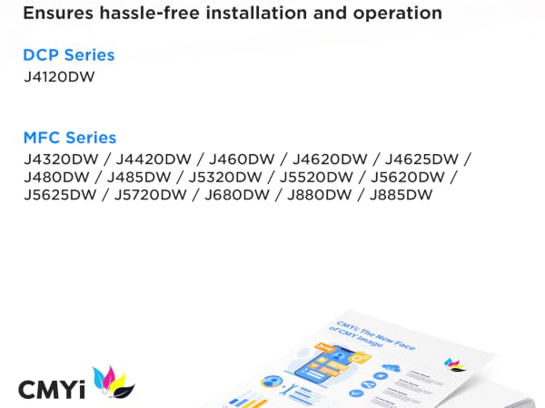 Compatible printer model list of CMYi LC203 ink cartridges
