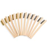 Wire Brush Set,Detailing Cleaning Wire Scratch Brush,Brass,Nylon,Stainless Steel Bristles with Wo...