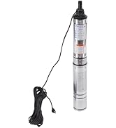 mignonnememe Submersible Deep Well Pump OD Pipe 110V/60HZ 0.37KW 0.5HP Stainless Steel Water Pump...
