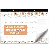 Desk Calendar 2026-2027 - Ougesi 19 Month Desk Top Calendar June 2026 - Dec 2027,17x12 Academic D...