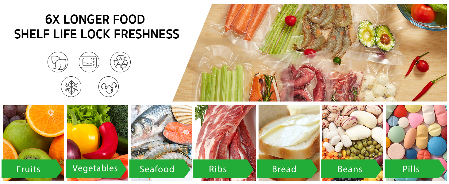 6X Longer Food Shelf Life Lock Freshness