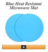 Silicone Microwave Mat 12 Inch, Non Stick Turntable Safe Baking Mat for Kitchen, BPA Free Multi P...