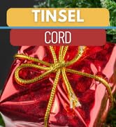 Metallic Cord Tinsel String for Tag Ornament Hanging Gift Wrapping Metallic String for Decorating
