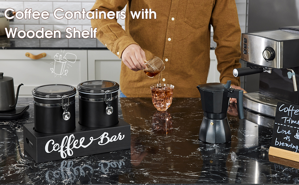 Coffee Canister for Ground Coffee Containers Coffee Station Coffee Bar Accessories Organizer Decor