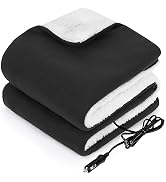 SEALY 12-Volt Heated Car Blanket, Portable Heated Blanket with 3 Heating Levels & 4 Hours Auto Of...