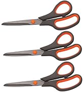 Scissors, Rkqoa 8" All Purpose Titanium Scissor Set of 3 Pack - 2.5mm Thick Sharp Scissors Bulk f...