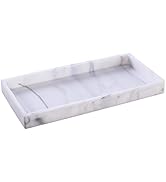 DTCSWACN Bathroom Vanity Tray, 11.8 x 5 Inch Silicone Kitchen Sink Tray for Perfume Soap Towel Ba...