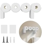 Hokkieam Poop Toilet Paper Holder Stand, 3D Printed Funny Bathroom Decor | with Shelf,White Cute ...