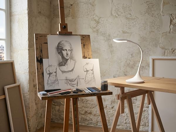 lamp with sketch board