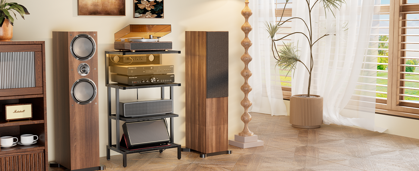 Wooden Stereo Stand for DVD Player, TV Box