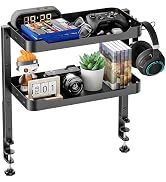 ARES WING 2-Tier Clamp On Desk Shelf, 16 inch Adjustable Above or Under Desk Storage Shelves Hold...