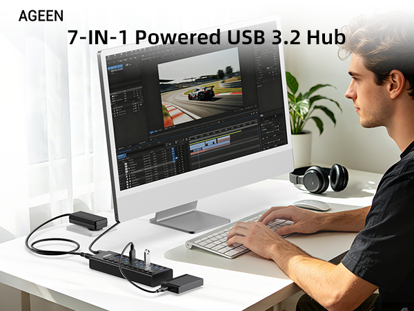 10 Port USB Hub