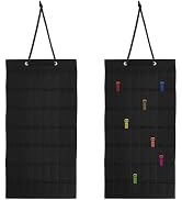 OLYCRAFT 2Pcs Black Watch Band Hanging Storage Organizer 29.9x15.7 Inch Watch Bands Straps Access...