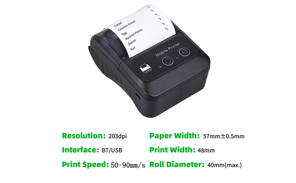 max prinitng speed 90mm/s