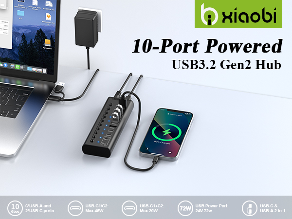 usb hub for laptop usb c hub powered