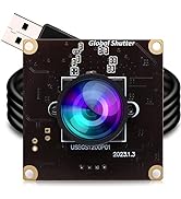 ELP High Speed Wide Angle Global Shutter USB Camera Module for Computer 1080P Mini UVC USB2.0 Web...
