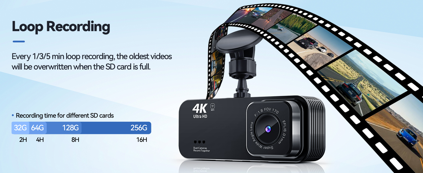 kyltoor dash cam with loop recording