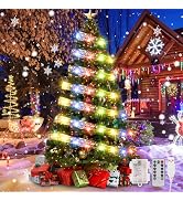 Dailyart Christmas Tree Decorations, 78Ft 200 LED Ribbon Christmas Lights with USB/Battery Operat...