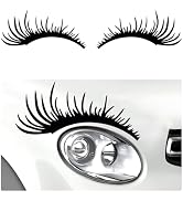Wevdn 2 PCS Car Headlight Eyelash Decal, Waterproof Vehicle Body Eyelashes Stickers Bumper Window...