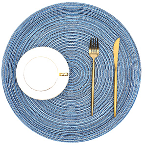 round placemat mixed blue color