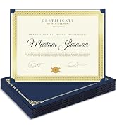 SUNEE Single Sided Certificate Holders, 15 Packs Blue Diploma Holders, Certificate Covers with Go...