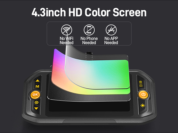 endoscope borescope inspection camera with screen