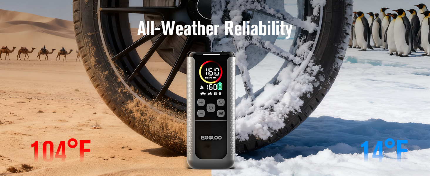 All Weather Tire Inflator Portable