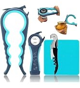 Otstar Jar Opener & Bottle Opener Set for Weak Hands - Multi-Function Kitchen Opener Tool for Sen...