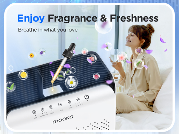 large Air Purifier with aromatherapy function, enjoy fresh air and your favorite fragrance at home