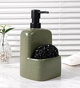 ceramic soap dispenser with sponge holder kitchen sink caddy organizer sponge caddy bathroom