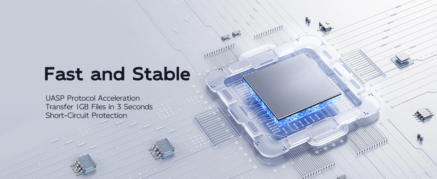 External Hard Drive Enclosure for 3.5 2.5 Inch SATA SSD HDD USB 3.0 to SATA III Hard Drive Case