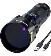 DARKBEAM UV Flashlight Black Light 365nm, Blacklight Woods lamp Rechargeable, LED 20W Powerful Ul...