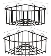 SMARTAKE 2-Pack Corner Shower Caddy Deep Basket Design, SUS304 Stainless Steel, Wall Mounted Bath...