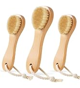 ZJoey 3 Pcs Wood Laundry Stain Brush Stain Remover Brushes with Boar Bristle Small Stain Brush fo...